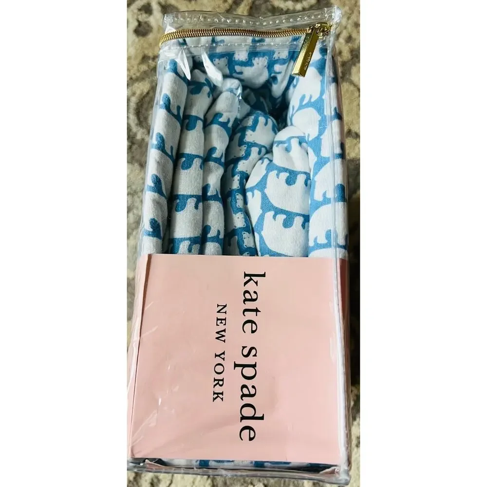 New❤️Kate Spade QUEEN Polar Bear Cotton Sheet Set